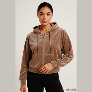 Cropped Zip up Jacket